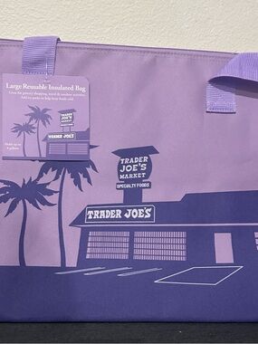 Trader Joe's Lavender Purple Reusable Insulated Tote